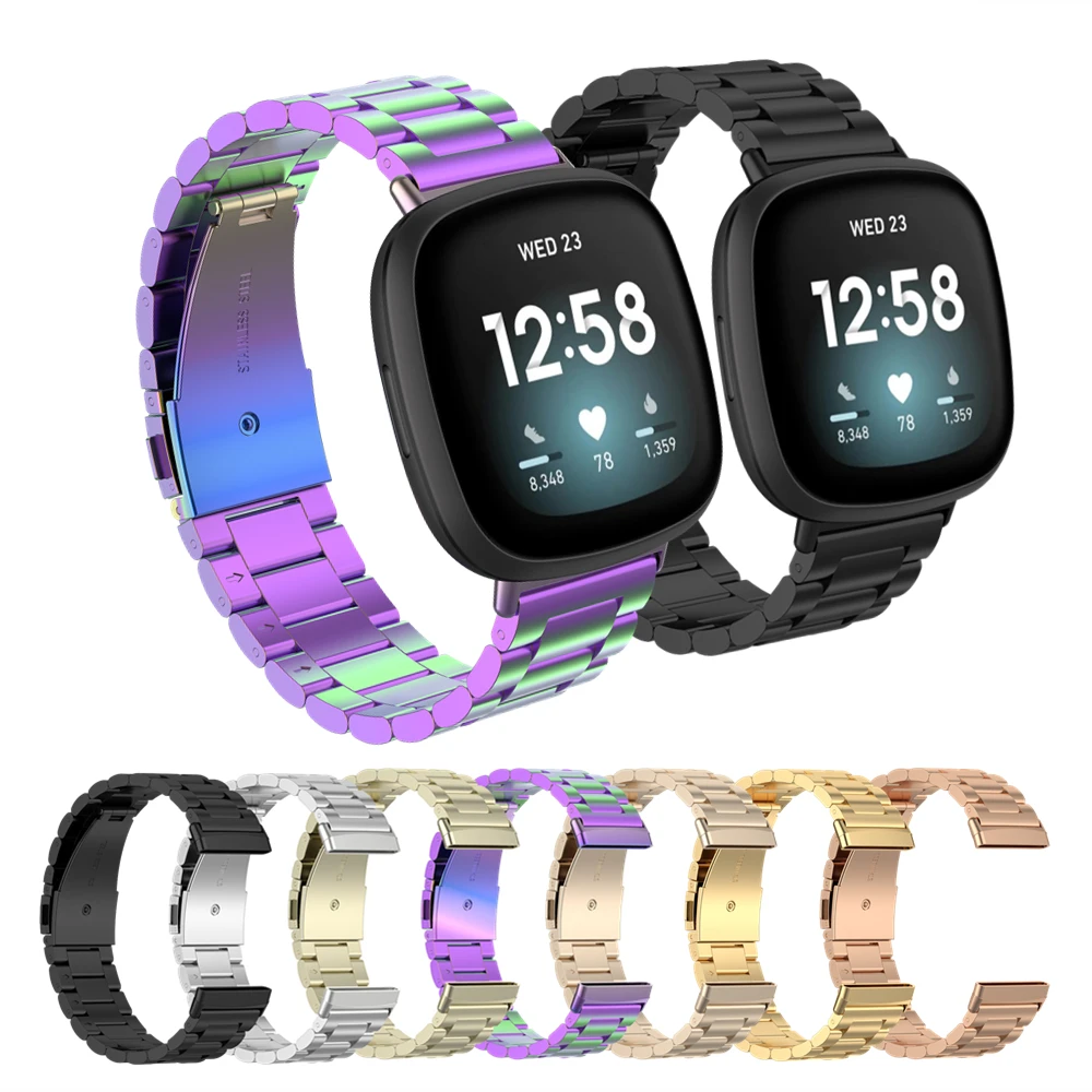 

Stainless Steel Metal Bracelet For Fitbit Versa 3 Smart Watch Band Replacement Wrist Strap For Fitbit Sense Versa3 Accessories
