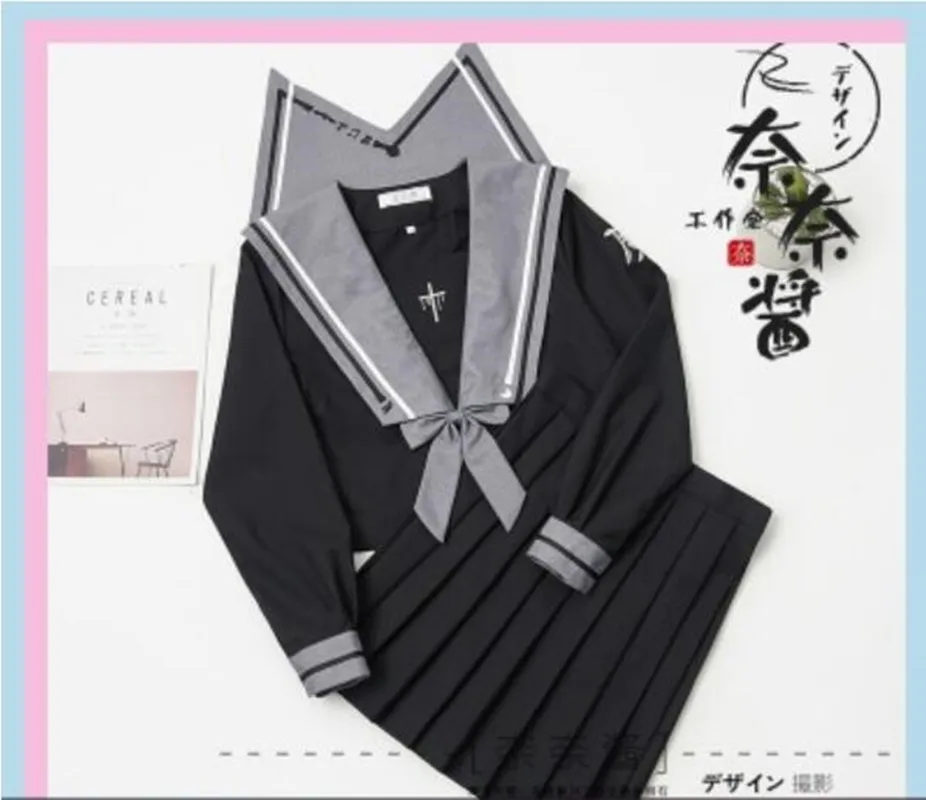 Jk костюм Униформа милое Повседневное платье моряка для девочек Jpanese Kawaii