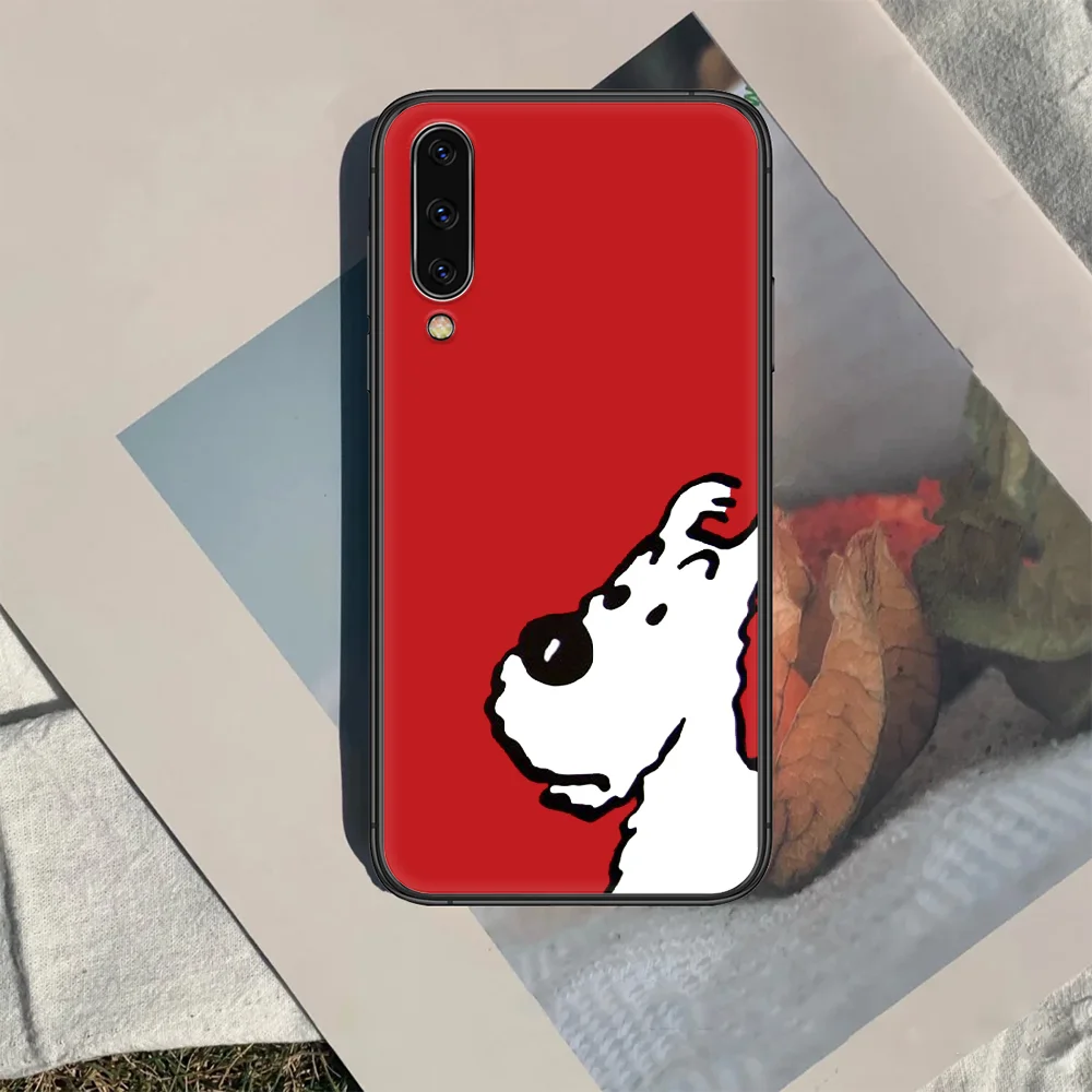 

The Adventures of Tintin Phone Case Cover For Samsung Galaxy A10 A11 A20 E A21 A30 A40 A41 A50 A51 A70 A71 A81 S 4G 5G black