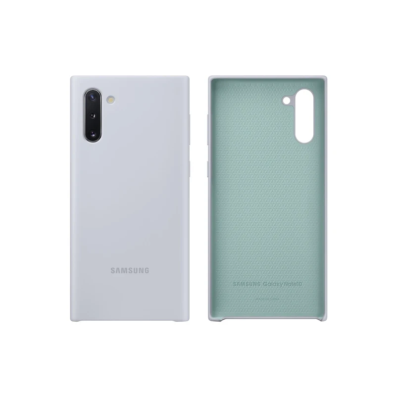 Официальный товар) Чехол samsung S10 S10 Plus S10e Galaxy Note 10 Plus силиконовый чехол - Цвет: Silver
