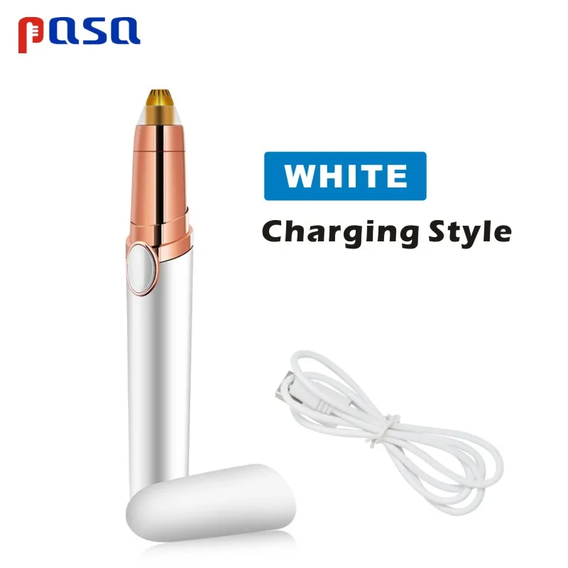 USB Charging(White) Электрический триммер для бровей/удаление волос для лица и бровей/мини бритва для бровей/Мгновенный безболезненный портативный эпилятор - Цвет: USB Charging(White)