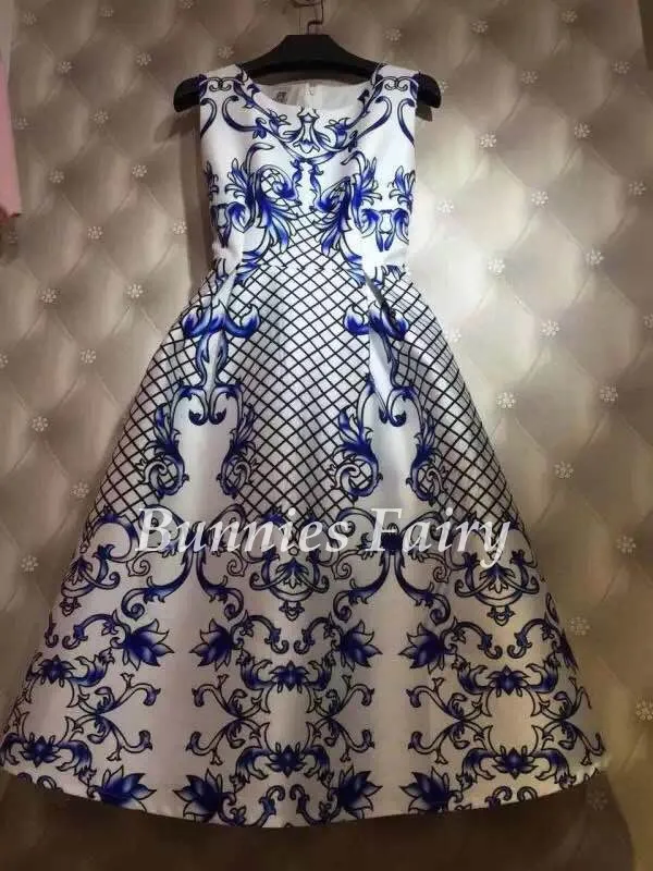 BunniesFairy Весна Осень Хепберн Винтаж Ретро Пастельные цветы цветочный принт Высокая талия платье-майка без рукавов Vestidos