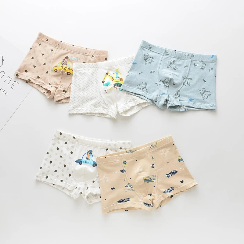 5 шт./лот нижнее белье для девочек и мальчиков штаны детские хлопковые трусики