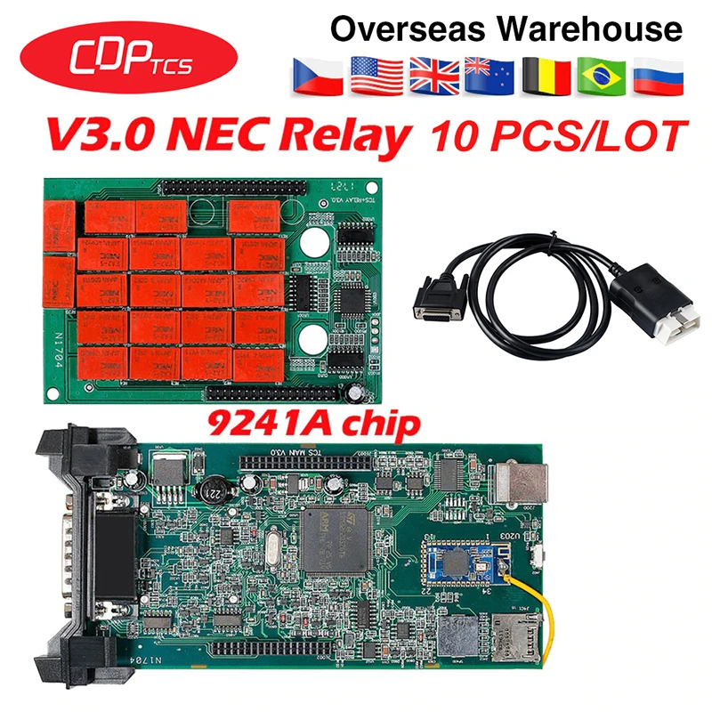 10 шт./лот CDP TCS с OBD2 Bluetooth,00 с keygen для автомобиля грузовик OBD2 диагностический инструмент как MVD и Multidiag код ридер