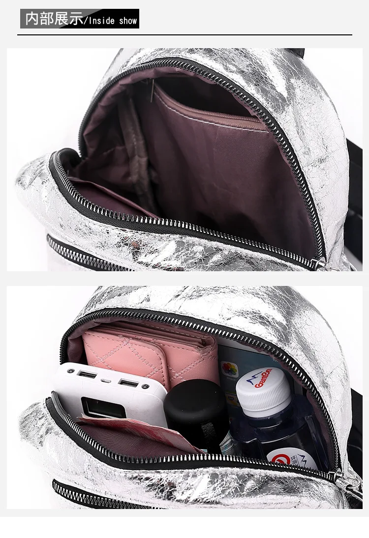 

JIULIN 2019 Korean version of laser double shoulder bag women and girls take advantage of the network celebrity Mori backpack