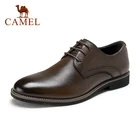 Мужские деловые туфли CAMEL, коричневые повседневные туфли из натуральной кожи, дышащие, на мягкой подошве, для свадьбы, весна-лето 2021