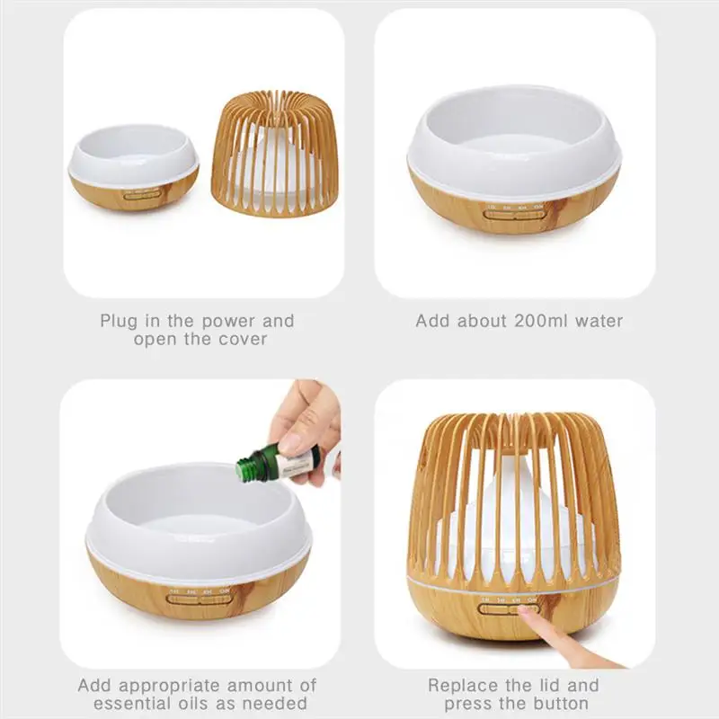 

Birdcage Aromatherapy Machine Ultrasonic Smart Home Appliance Hollow Humidification 100-240V US Plug Smart Home Appliance