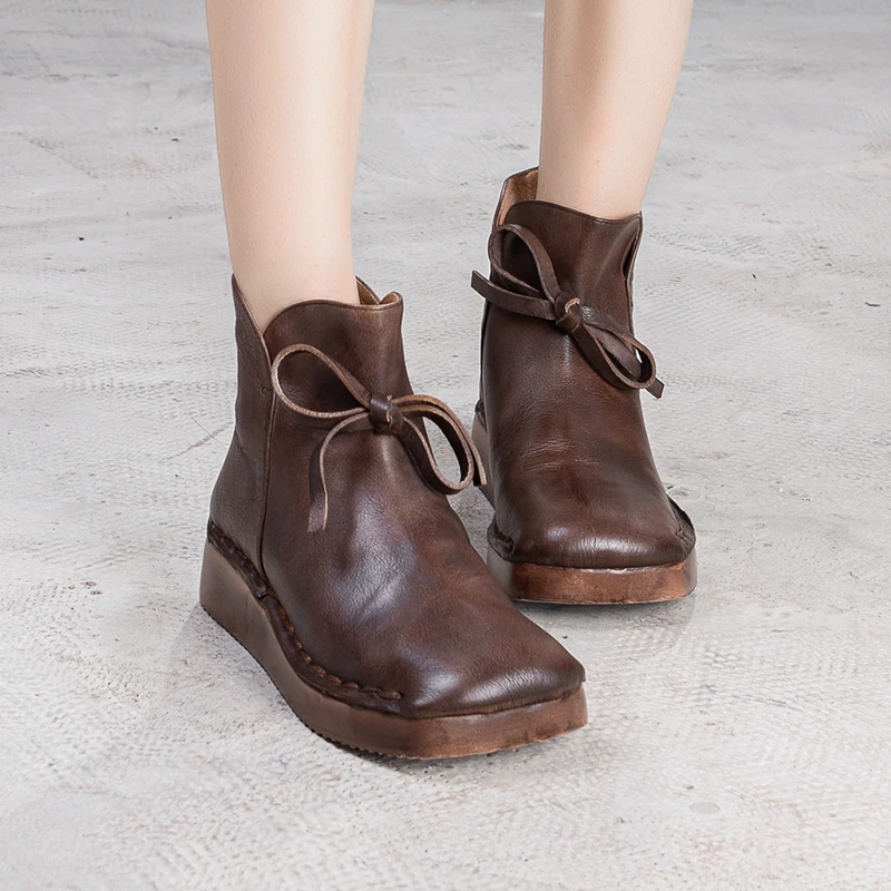 Оригинальные полусапожки женская обувь коллекция 2019 года осенние кожаные