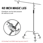 Подставка для фотографии C-Stand из нержавеющей стали с стрелой и рукояткой Улучшенная максимальная высота 260 см с одной регулируемой волшебной ножкой