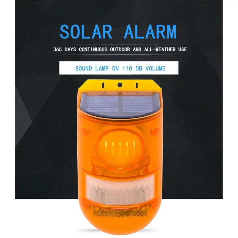 2021 New Wireless Outdoor Solar Siren Light Flash Strobe Waterproof IP65 Alarm For Home Security Burglar WiFi System | Безопасность и