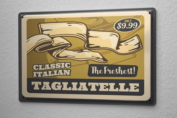 

Tin Sign Retro Noodles Tagliatelle Coffee Bar Decoration Home Decor