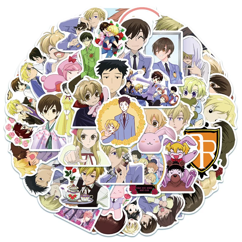 

10/30/50 PCS Anime Ouran Academy Cartoon Comics Graffiti Boy Toy Luggage Notebook Mobile Phone Water Cup Refrigerator Sticker