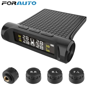 smart car tpms tyre pressure monitoring system digital lcd display auto security alarm systems temperature warning fuel save free global shipping