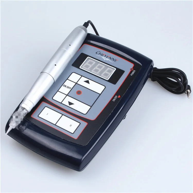 Machine set Горячая, 1 комплект, Перманентный макияж бровей, тату-машина, комплект для пму, макияж с тату-пистолетом и контрольной панелью, иглы - Цвет: Machine set