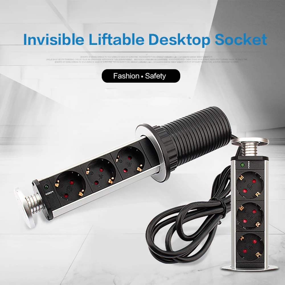 Электрическая Выходная розетка на растяжение Настольная Выдвижная USB со