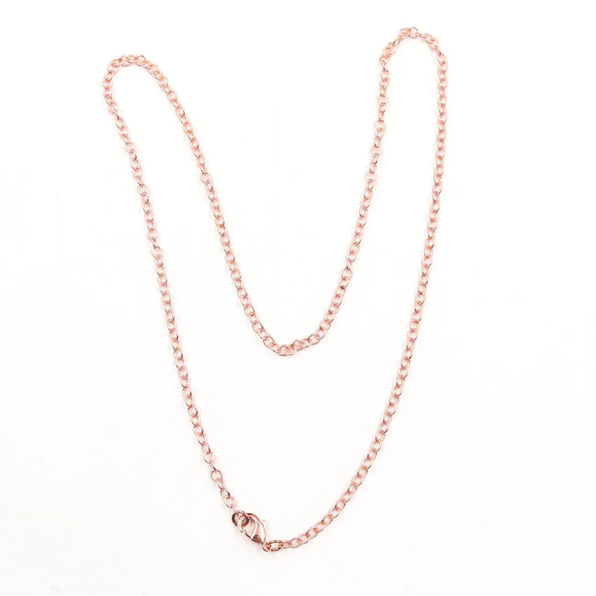 Популярные цвета розового золота металлические звенья цепи Ширина 2 мм длина