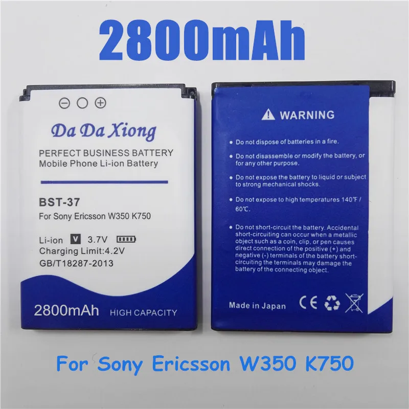 2800 мА/ч BST 37 Батарея для Sony Ericsson J100i W550i W350 W710 W810 W800 K750 W550C W810C W700C W710C K750C D750i K610 K758i|battery