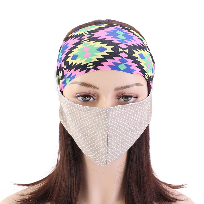 Винтажная повязка на голову с пуговицами женские модные эластичные повязки для