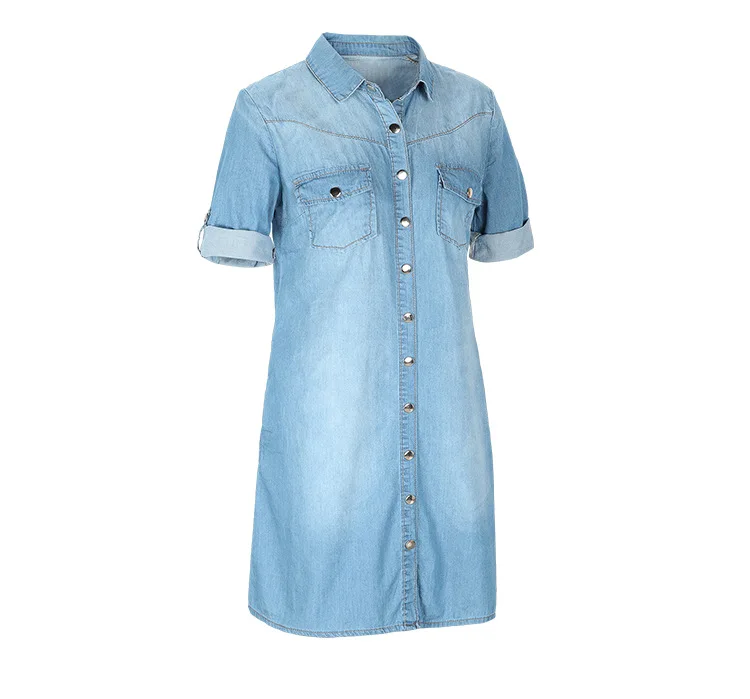 

Popular products loose size medium length blouse denim shirt
