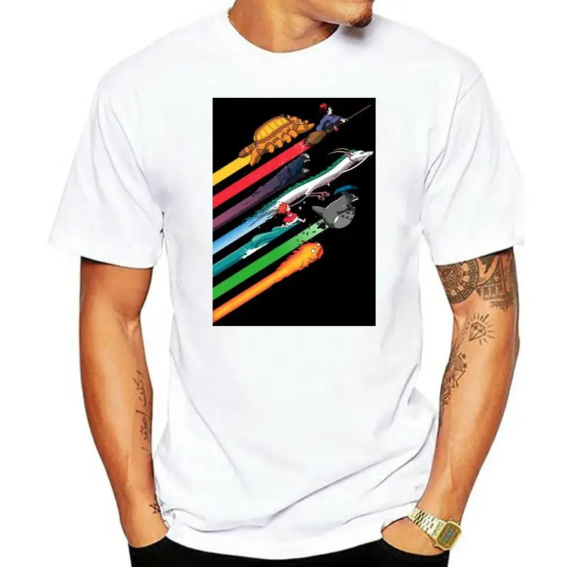 

Spirited Away Ponyo My Neighbor Totoro Catbus Kikis Delivery Service T Shirt Studio Ghibli Hayao Miyazaki Anime T-Shirt