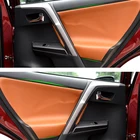 Накладка на панель подлокотника автомобильной двери из микрофибры для Toyota Rav4, RAV 4, 2013, 2014, 2015, 2016, 2017, 2018