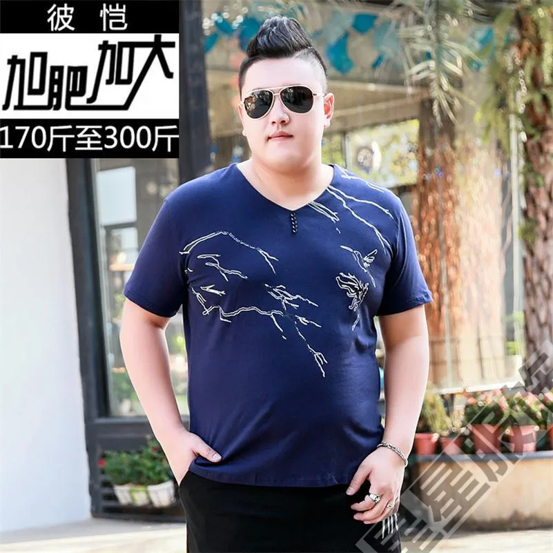 Футболка мужская хлопковая с вышивкой и надписью батальных размеров 10XL/8XL/6XL/5X |