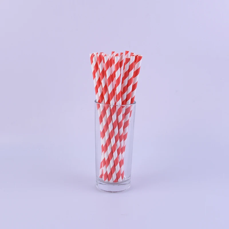 Одноразовые бумажные соломинки в полоску 25 шт.|Украшения своими руками для