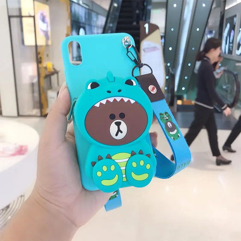 EYUBlueBear Blue И яркие, с мультяшными вставками, 3D кошелек мягкий TPU чехол для samsung Galaxy A10 A20 A30 A40 A50 A60 A70 A80 A90 милый чехол с изображением кота - Цвет: EYUBlueBear Blue