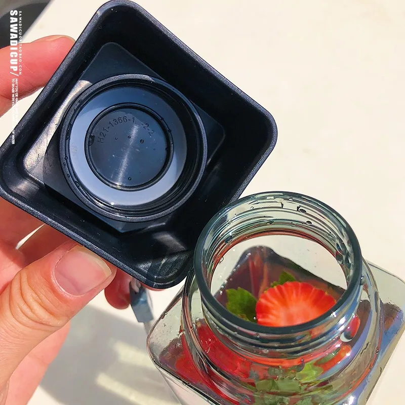 Креативная квадратная чашка для воды портативная герметичная Студенческая