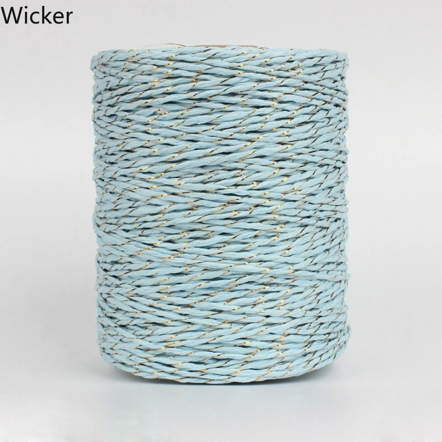 Новинка модная двухцветная вязаная крючком Женская 280 м металлическая витая