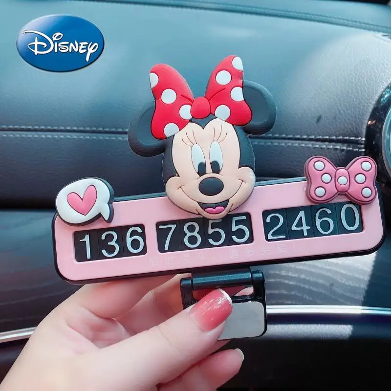 

Disney Minnie Motor Creative Cute Mobile Car Mobile Phone Digital Signage Temporary Parking Number Plate Moving License Plate