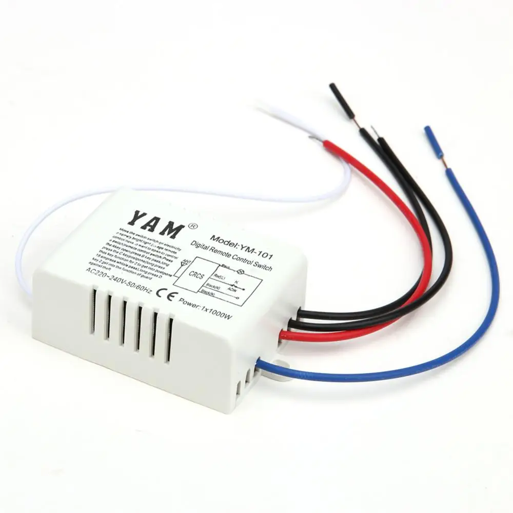 One Way Receiver 3 порта беспроводной пульт дистанционного управления Переключатель ВКЛ/ВЫКЛ 220 в светильник цифровой беспроводной настенный пульт дистанционного управления переключатель приемник передатчик - Цвет: One Way Receiver