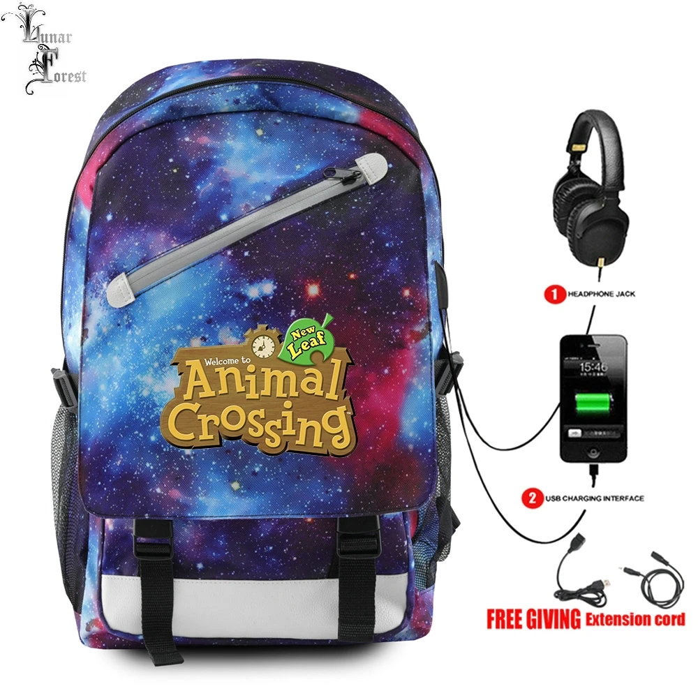 Школьные сумки с принтом животных пряжкой холщовые рюкзаки usb-портом для зарядки