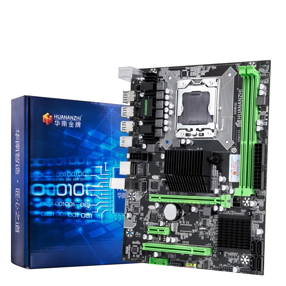 Скидка материнская плата на продажу HUANANZHI X58 Pro Материнская плата для X5675 X5680 X5690 USB3.0 RAM DDR3 2 канала Макс 2*16 г памяти