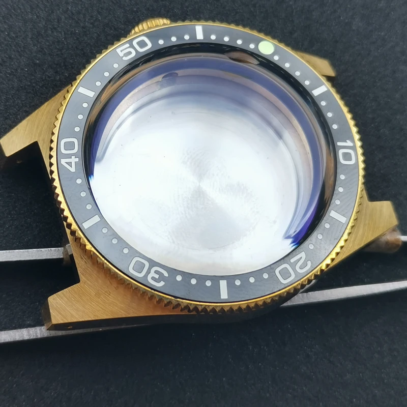 Solid Bronze 62MAS Watch Case Ceramic Bezel 300M Water Resistance Mineral Crystal Case Suitable For Japan NH35A/NH36A Movement