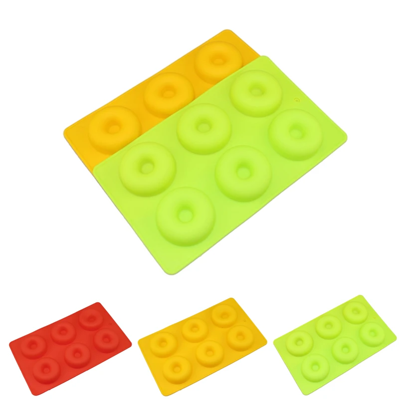 Силиконовая форма для пончиков 2 шт./лот 6 полостей антипригарные формы поднос