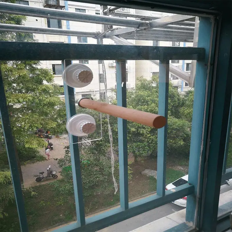 1 шт. подвесная стойка с изображением попугая из сырого дерева для домашних