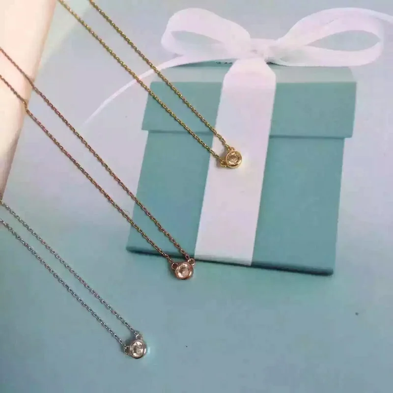 

Classical charm Round bubble pendant Women necklace S925 Sterling silver Original Luxury brands Jewelry Fashion gift