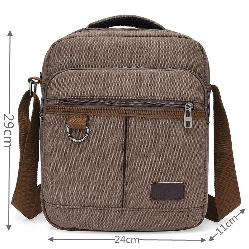 Men Canvas Crossbody Bags Travel Casual  Travel School Retro Tote Zipper Messenger Bag Shoulder Bag Good Qualtiy Outdoor Handbag