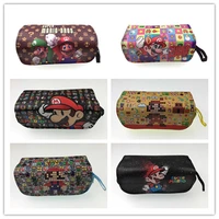 game cartoon super mario canvas pencil case student multifunctional travel cosmetic bag stationery school gift