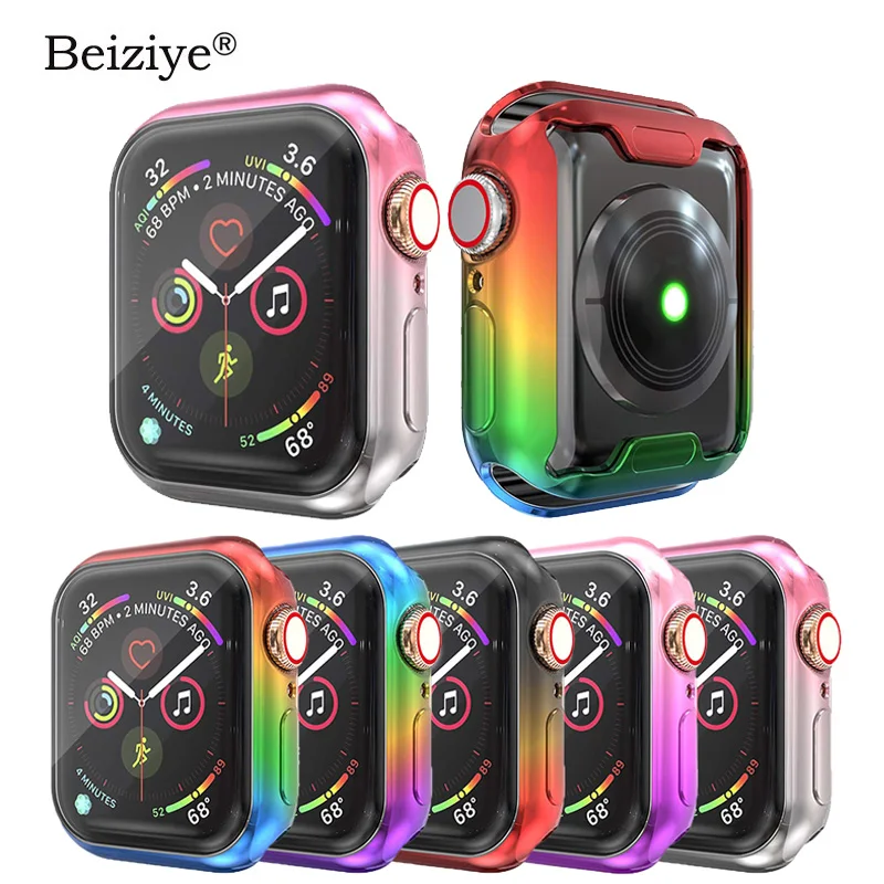 Многоцветный ТПУ Smartwatch защитный чехол для Apple Watch Band 38 мм 40 42 44 iwatch 6 5 4 3 2 1 | Наручные