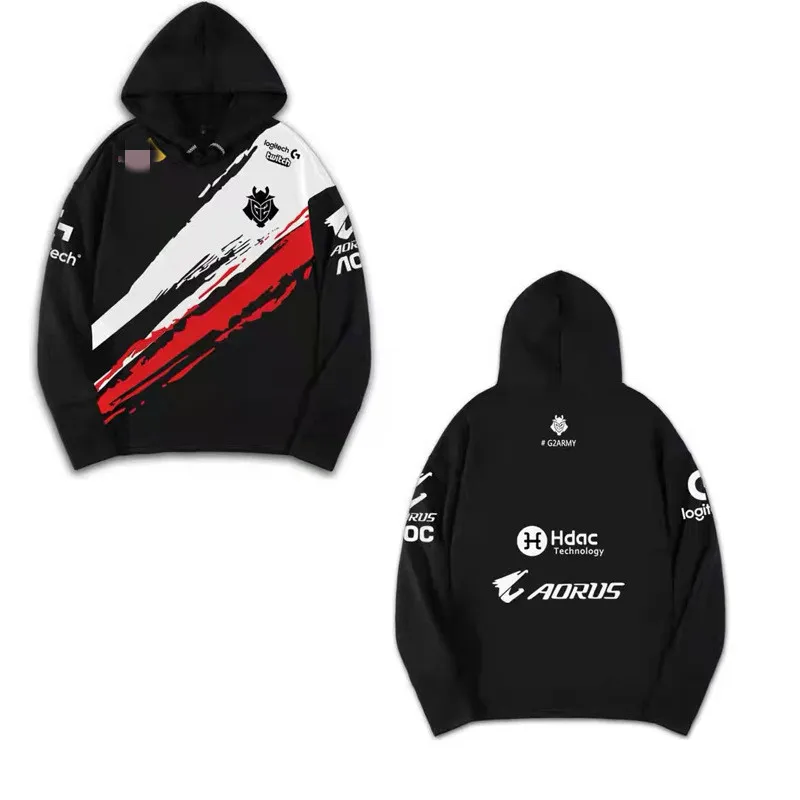 

Game League Surround G2 Team Uniforms Eat Chicken CSGO E-Sports Service 2020 Finals Men Long-Sleeved Hoodie ID Can Be customized