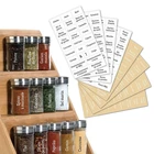 Новинка 208 шт.8 листов креативные прозрачные водостойкие маслостойкие французские этикетки для специй многоразовые банки для варенья ярлыки на бутылки наклейки для кладовки