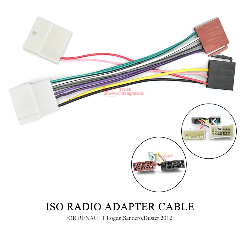 

12-043 ISO Radio Adapter for RENAULT 2012+ (select models) / DACIA 2011+ Wiring Harness Connector Lead Loom Cable Plug