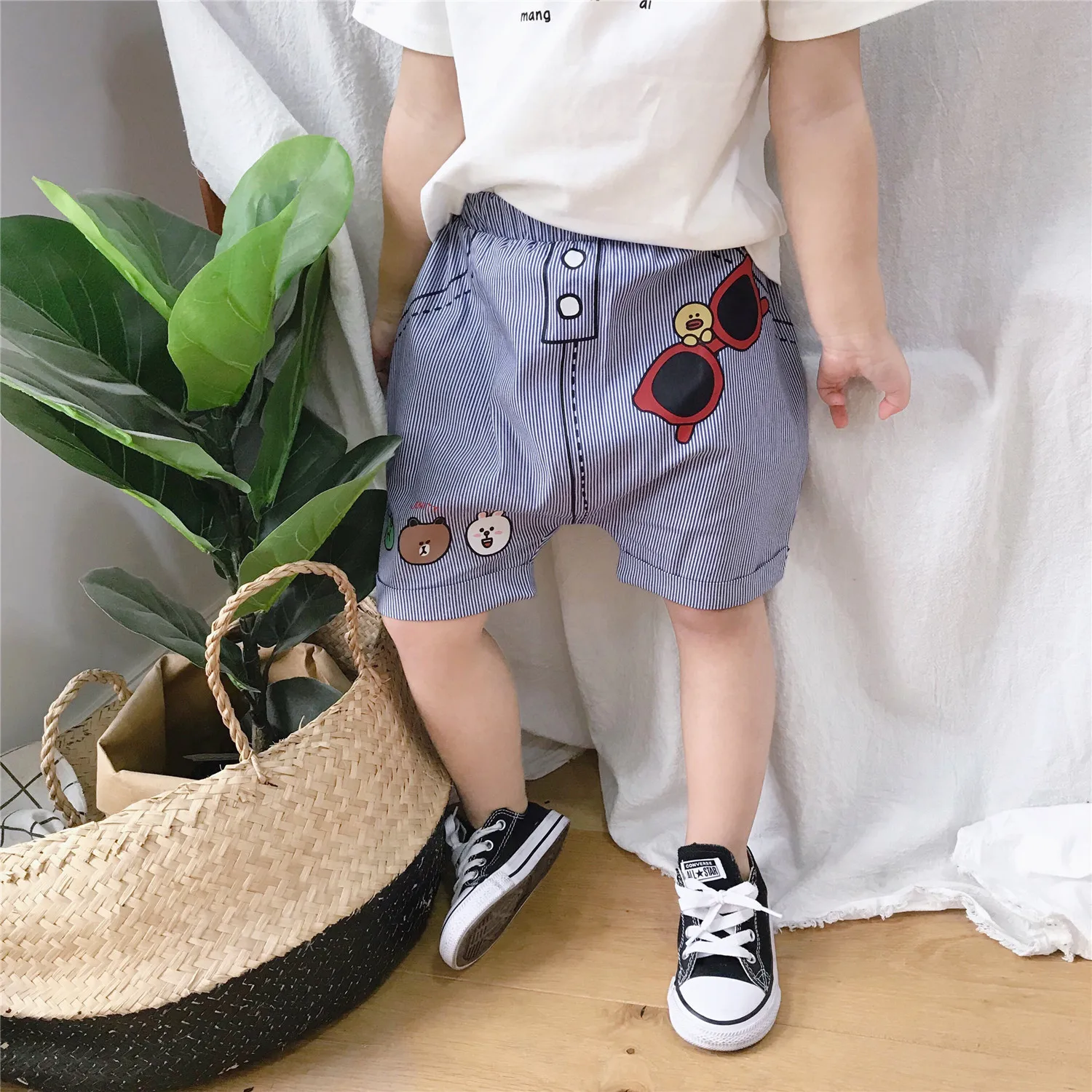 Tonytaobaby/Новые летние милые штаны с рисунком для мальчиков и девочек Штаны