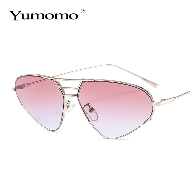 

Солнцезащитные очки мужские и женские, в металлической оправе, кошачий глаз, градиентные