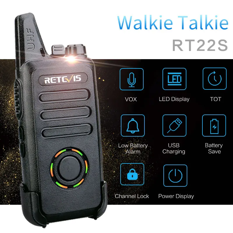Недорогая мини рация RETEVIS RT22S 10 шт. 2 Вт УВЧ VOX скрытый дисплей удобный двусторонний