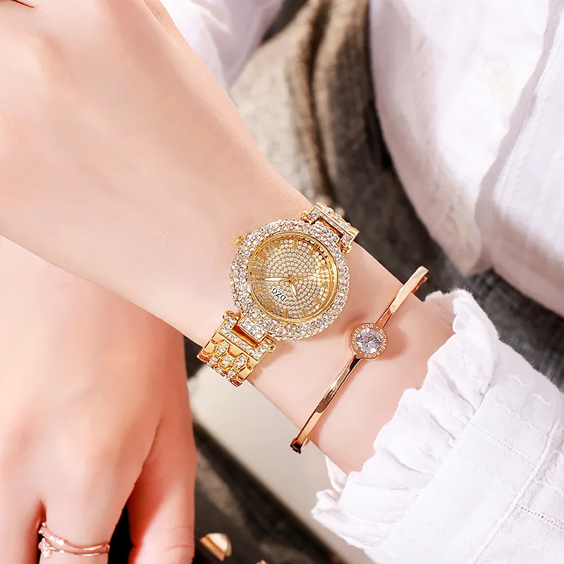 

Fashion Women Watch with Diamond Ladies Top Luxury Brand Casual Women's Bracelet Crystal es Relogio Feminino