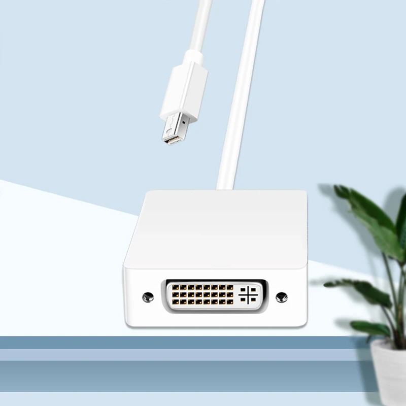 Фото Белый 3 в 1, мини-дисплей, DP-DVI, HDMI-совместимый кабель DP, адаптер, порт дисплея «папа-мама» для компьютера №1