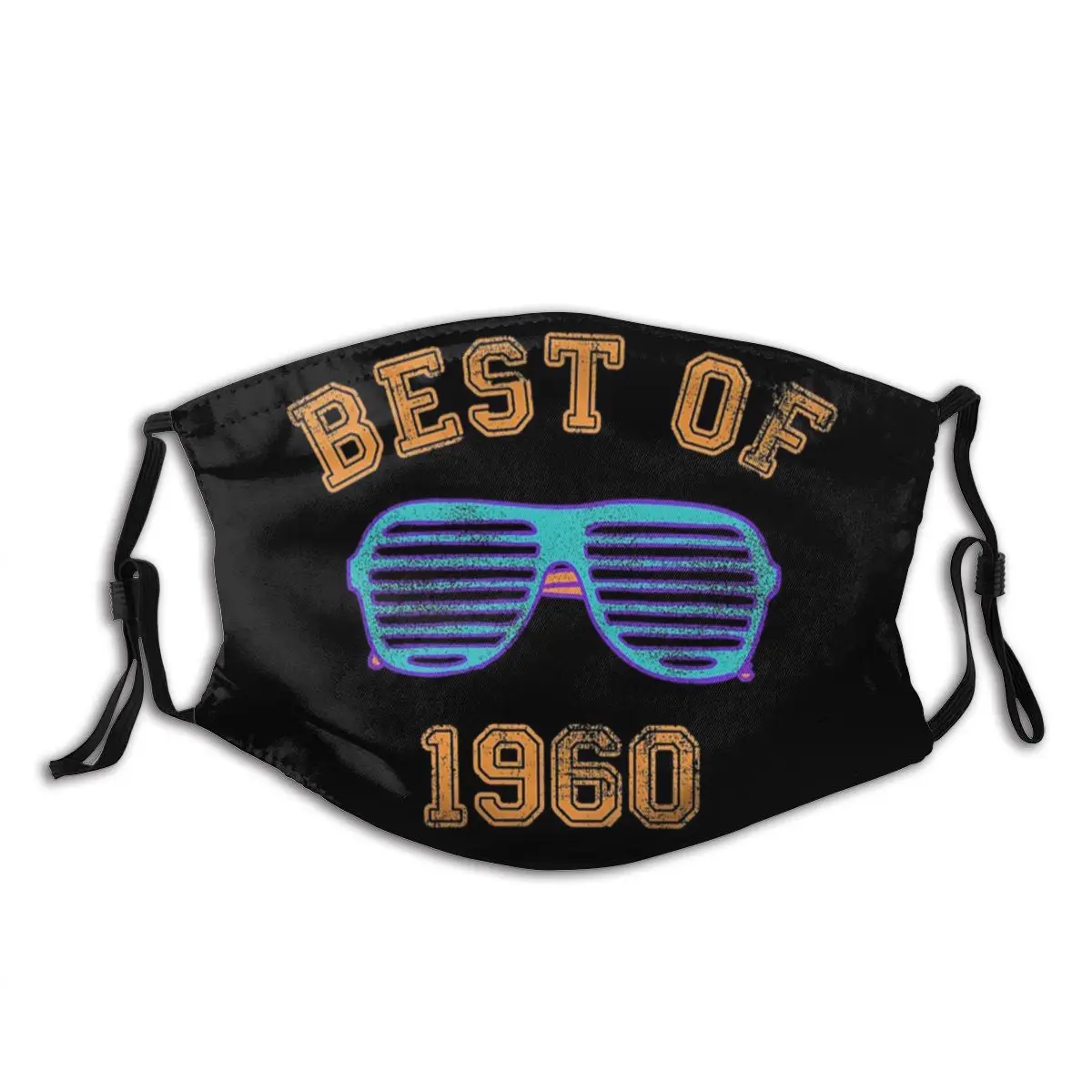 

Best Of 1960 Made In Born Gift Birthday 60 Grandfar Washable Printed Mouth Face Mask Windproof Dust Proof with Filters Earloop